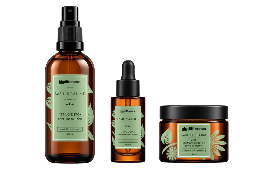 Mockup linea viso Basiliko e Lime Biodifference